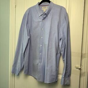Goodthreads Dress Shirt Mens XXL Light Blue Button Down Long Sleeve Collared Top